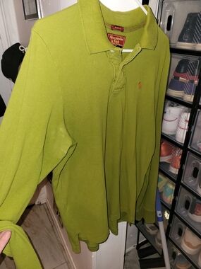 Vintage Abercrombie & Fitch Men's Long-Sleeve Polo Shirt